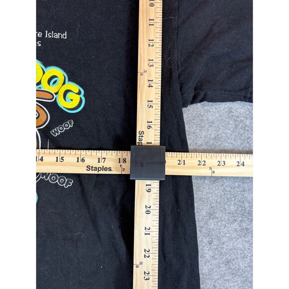 VINTAGE Y2K Scooby Doo Shirt Mens XL Black Graphic Who Let The Dog Out Hot Tees - Picture 2 of 6